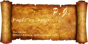 Pagács Judit névjegykártya